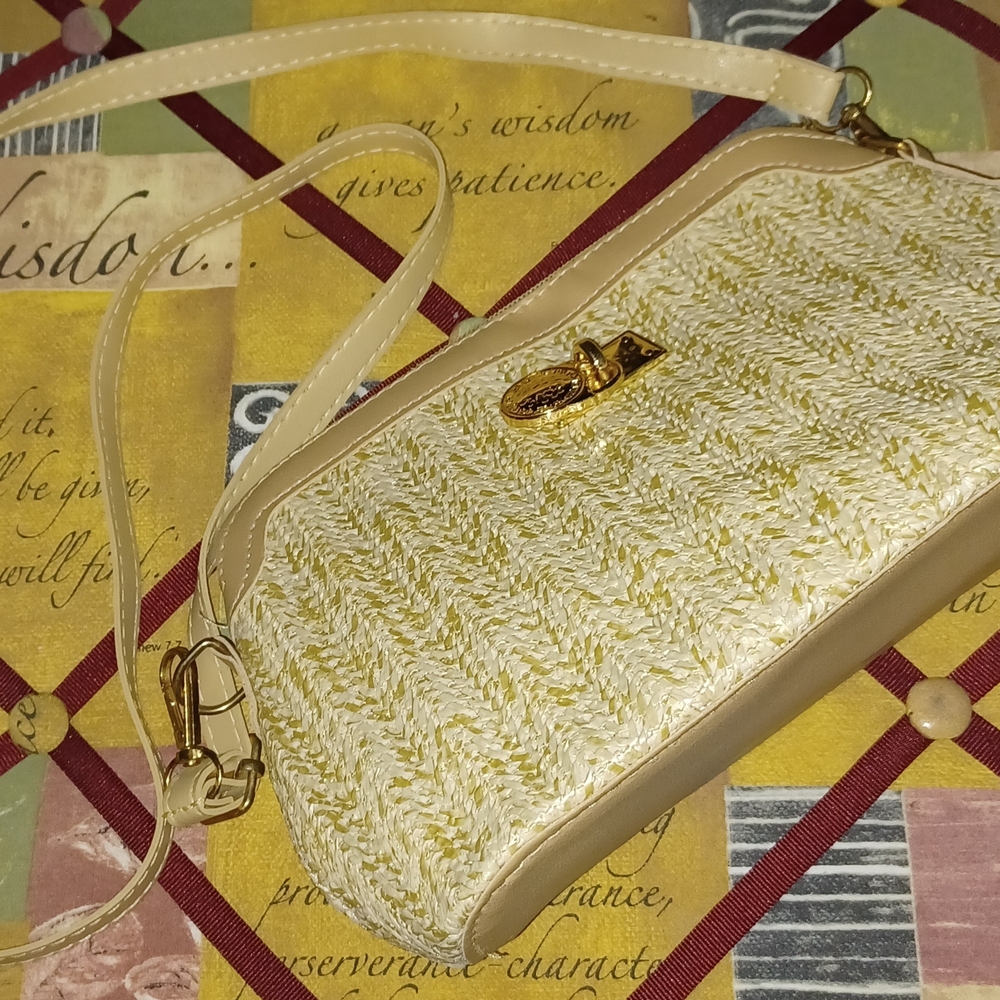 Elegant Cream and Gold Bag
